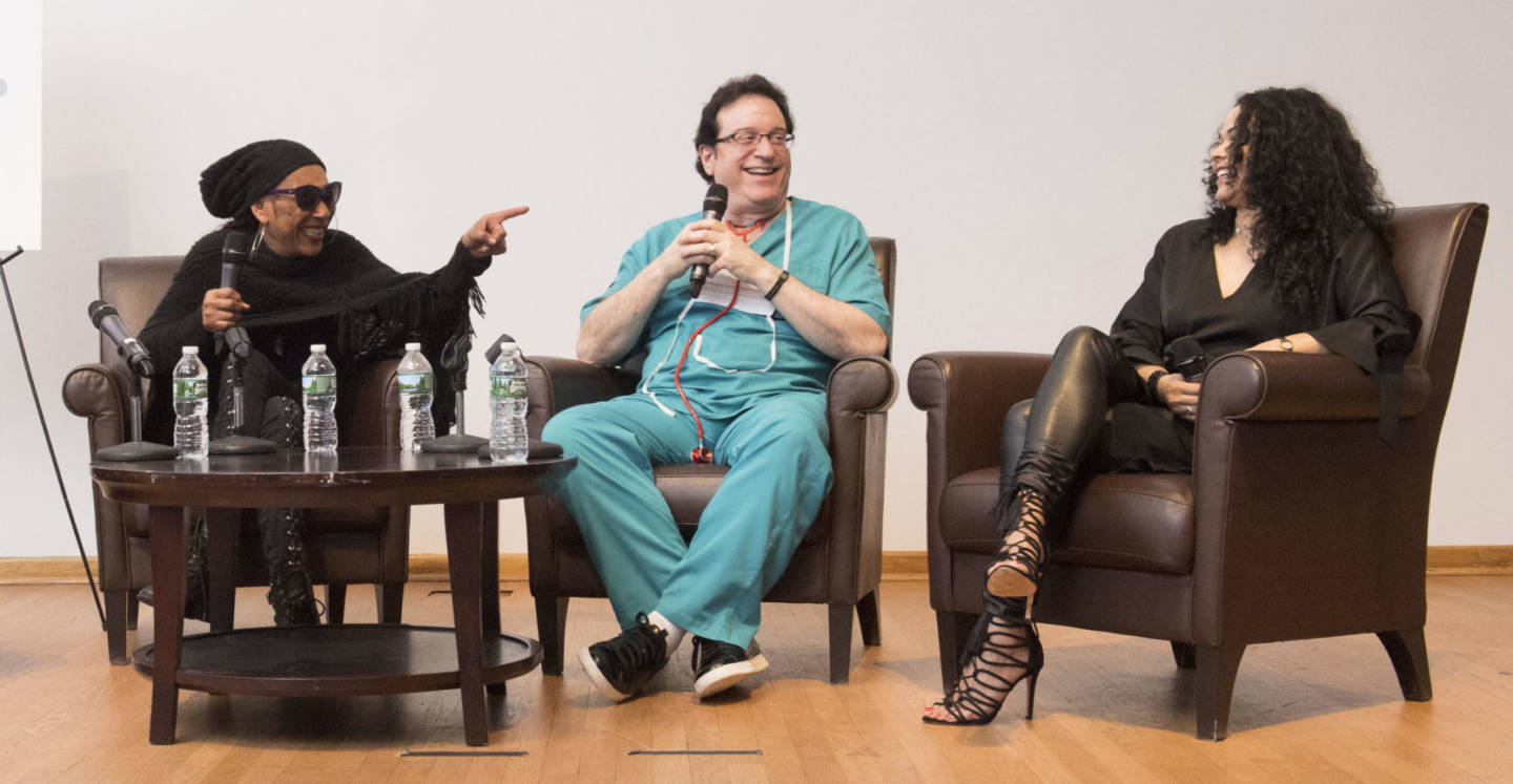 Cat Glover, Dr. Fink, and Ingrid Chavez at the Lovesexy Symposium photo by Elena Olivo