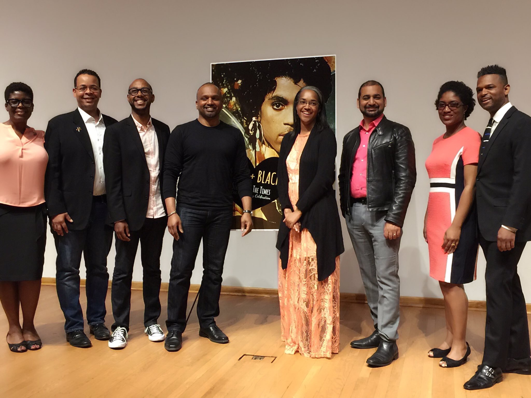 Mable Ivory, Ron Worthy, Elliott H. Powell, Zaheer Ali, De Angela L. Duff, Anil Dash, Deanna Martin, and Miles Marshall Lewis at Peach + Black #SOTT30BK panel & screening (photo by Priana)